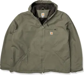 Carhartt Men's Relaxed Fit Washed Duck Sherpa-Lined Jacket