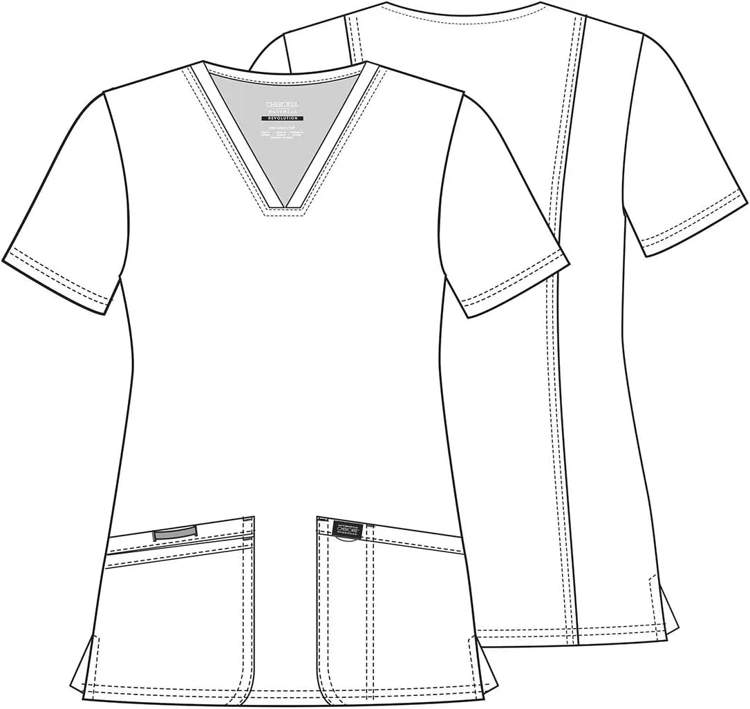 Cherokee Medical Women's Scrub Top V-Neck with 3 Pockets & Soft Fabric WW620
