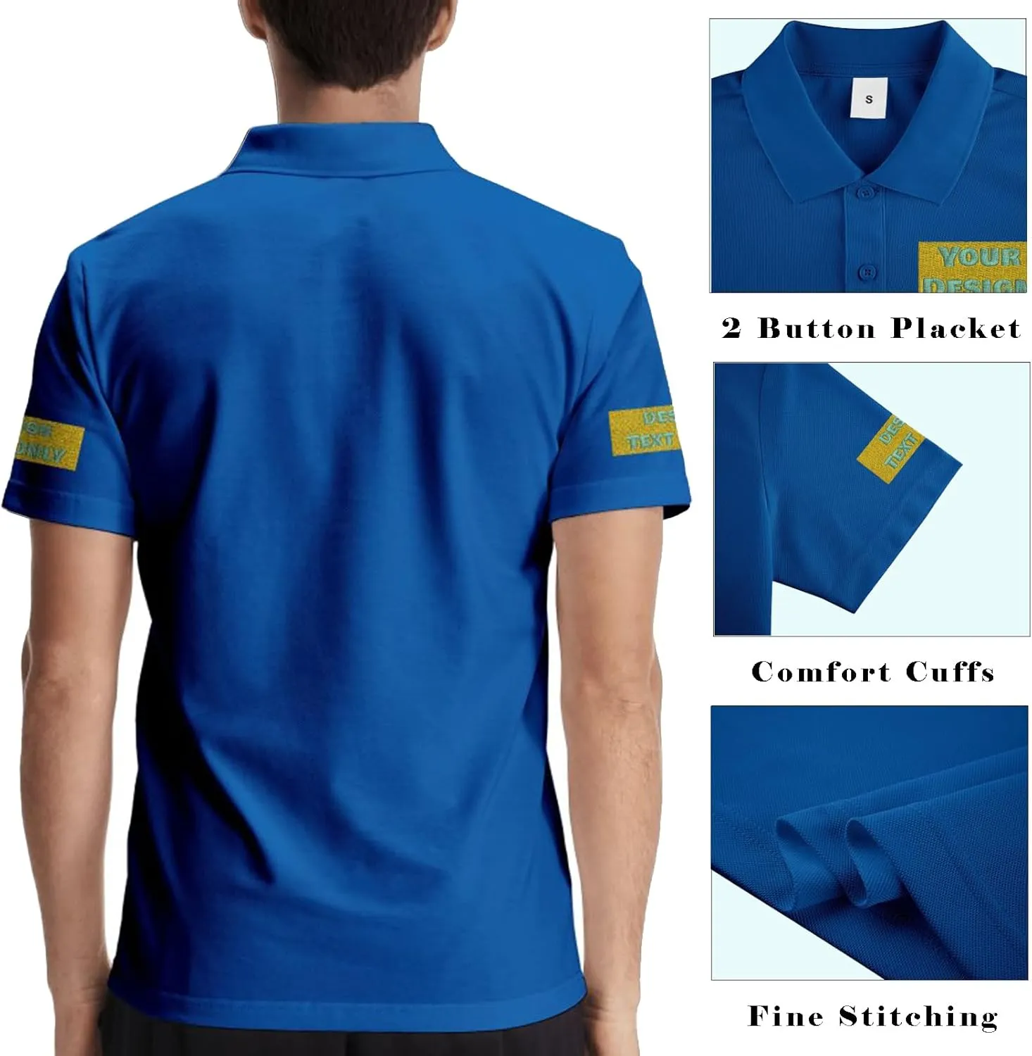 Custom Polo Shirts Design Your Own Logo Photo Name Customized for Men Company Polos Personalized Golf Tshirts S-4XL