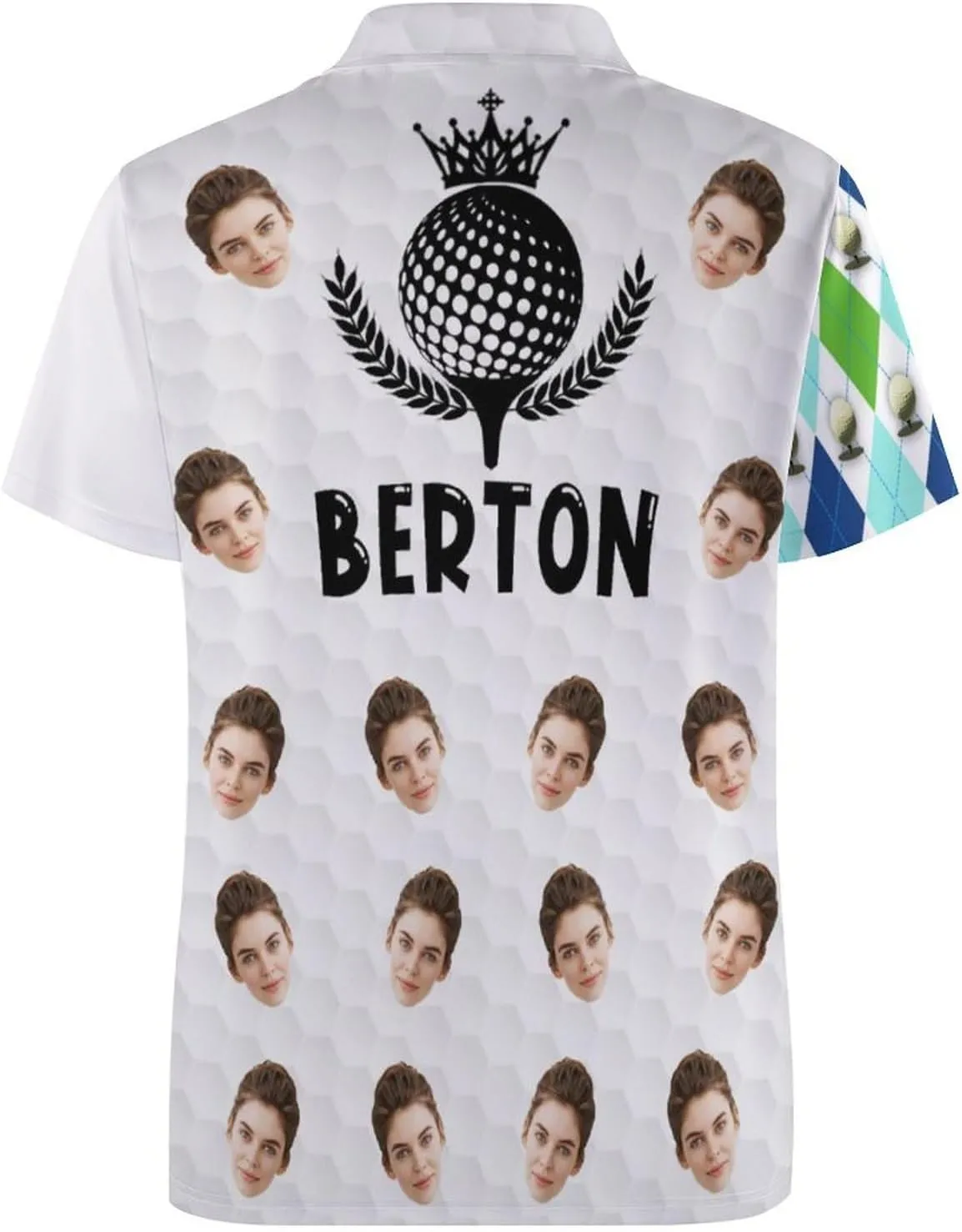 Custom Polo Shirts for Men with Face Design Your Own Customized Golf Shirts Personalized Tee with Text Photo Logo