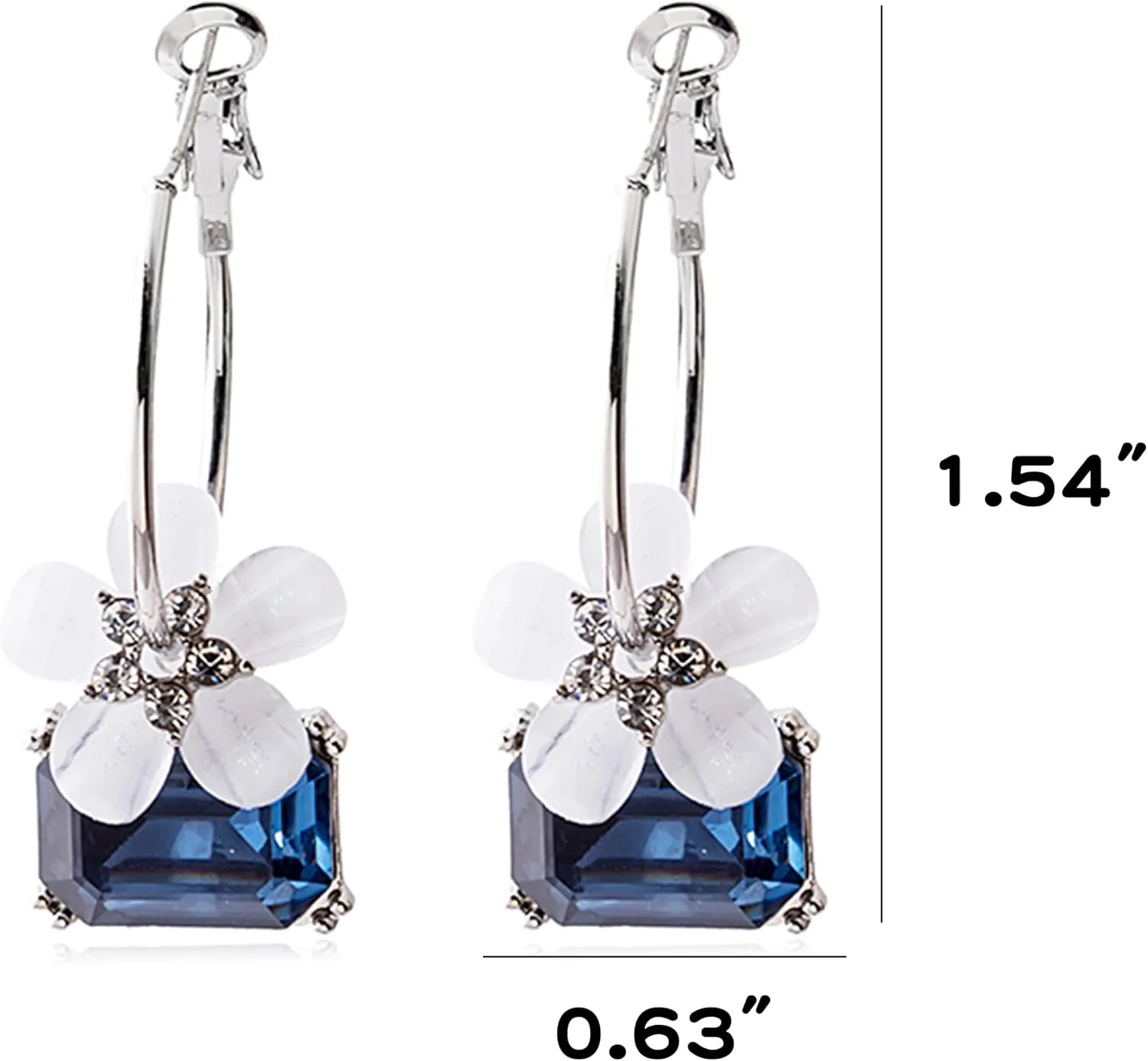 Flower Earrings for Women Spring Summer Trendy Dangle Drop Earrings Fun Floral Design, Lightweight Flower Ear Jewelry Gifts