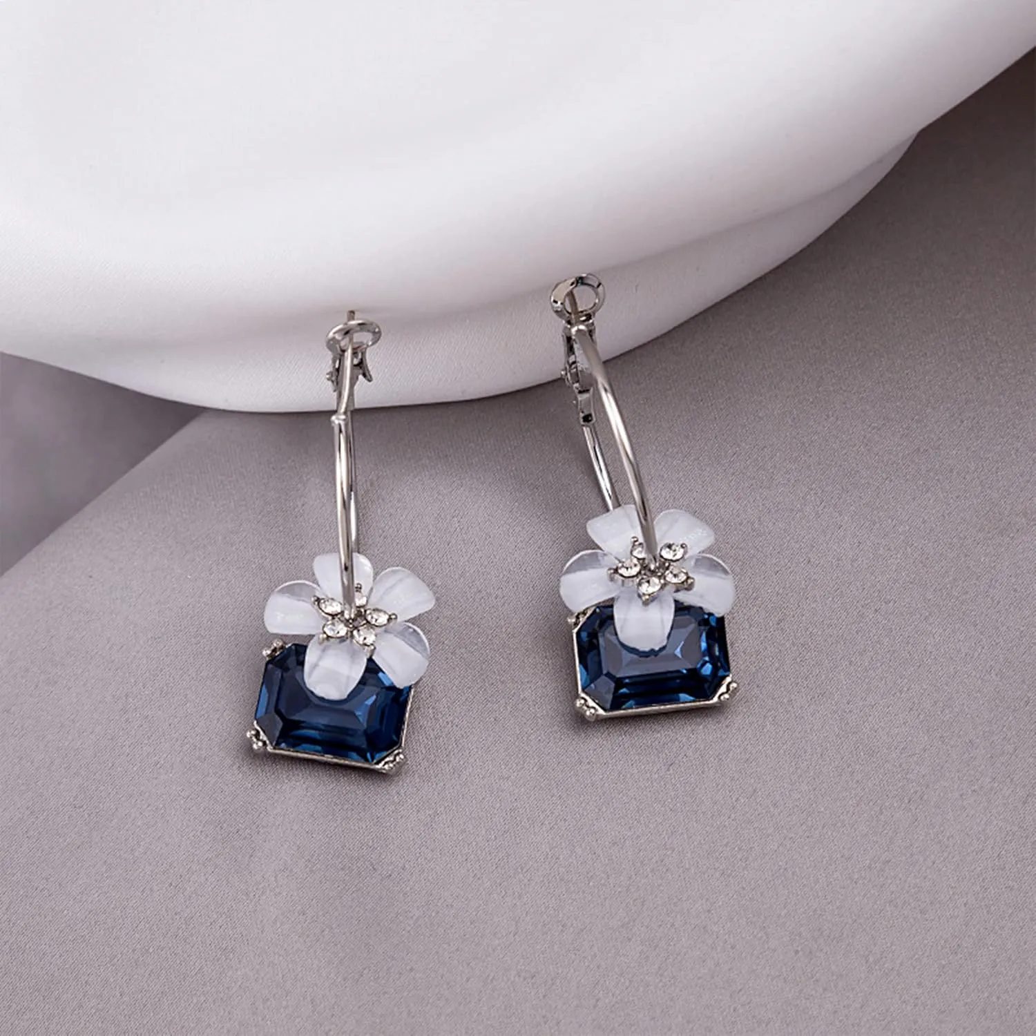 Flower Earrings for Women Spring Summer Trendy Dangle Drop Earrings Fun Floral Design, Lightweight Flower Ear Jewelry Gifts