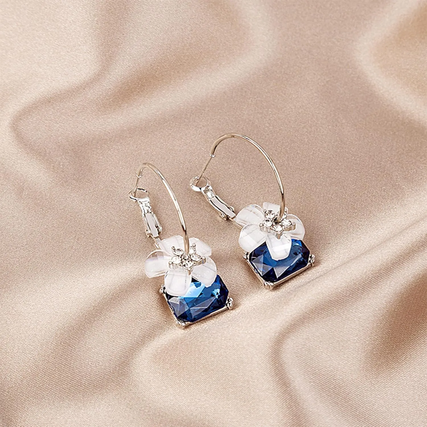 Flower Earrings for Women Spring Summer Trendy Dangle Drop Earrings Fun Floral Design, Lightweight Flower Ear Jewelry Gifts