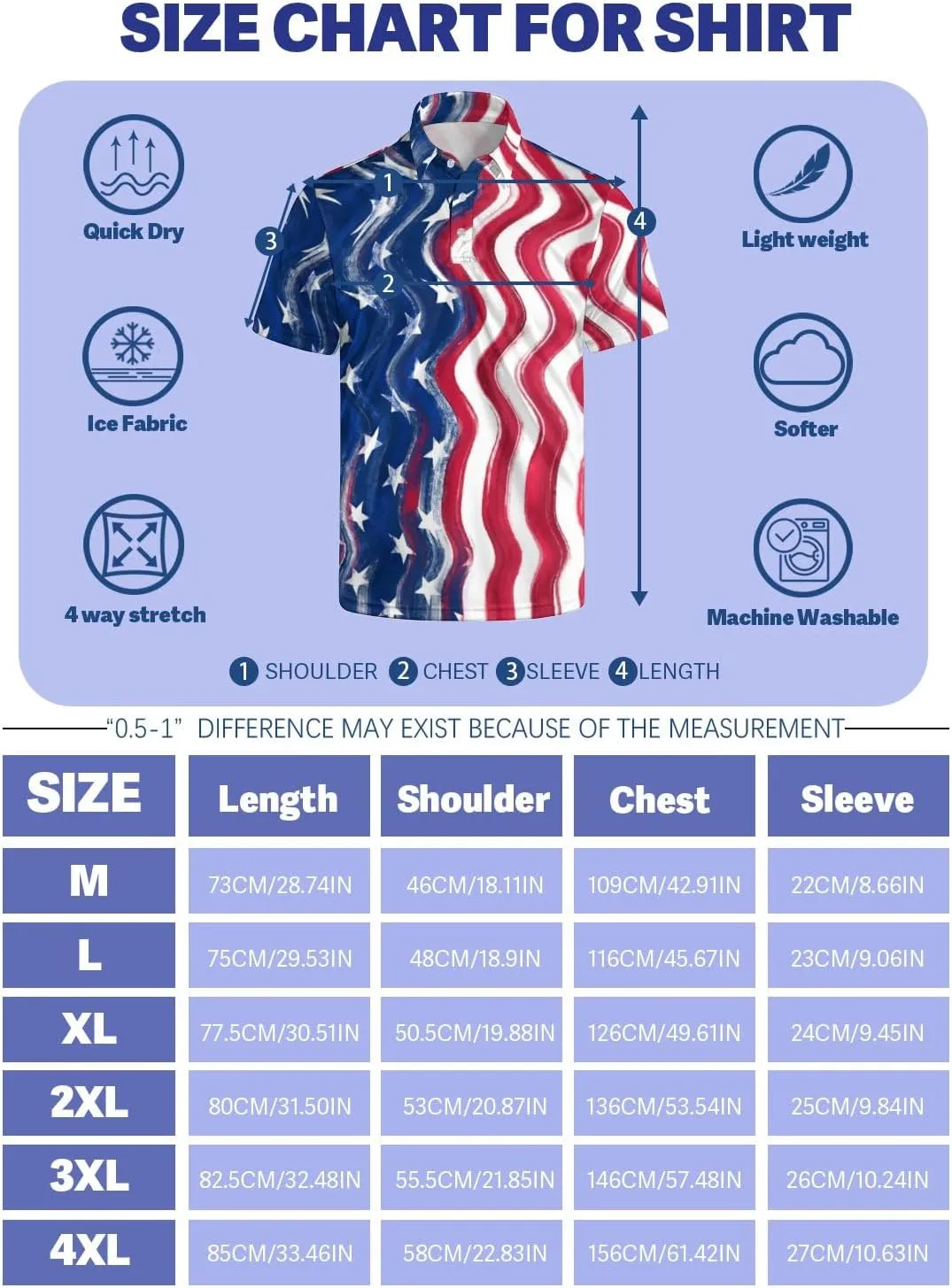 Funny Polo Shirts for Men Short Sleeve Performance Moisture Wicking Golf Shirts Casual Crazy Patriotic Print Mens Polo Shirt