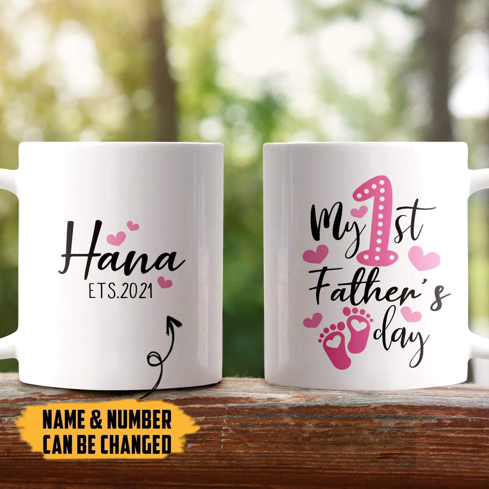 Gearhuman 3D My 1st Father Day Custom Name Mug