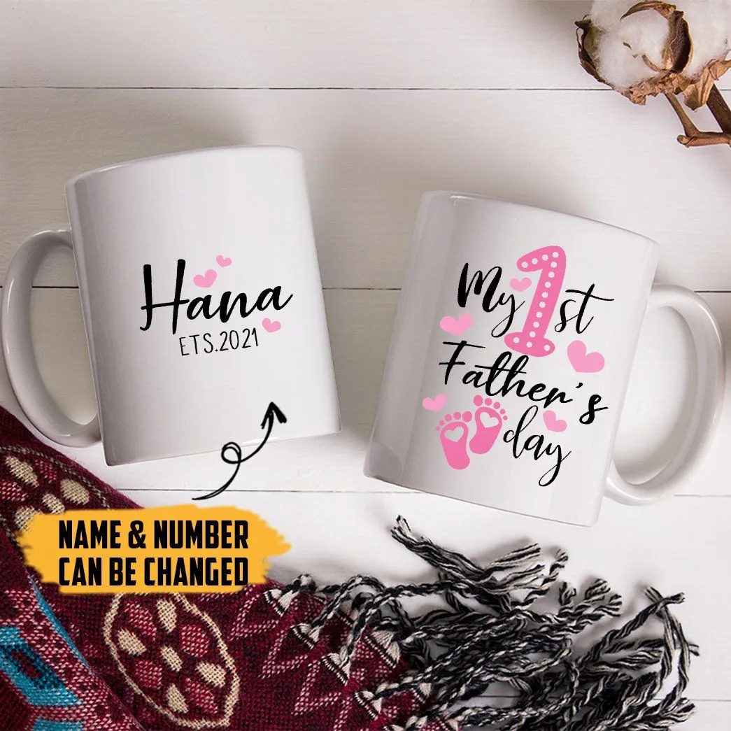Gearhuman 3D My 1st Father Day Custom Name Mug