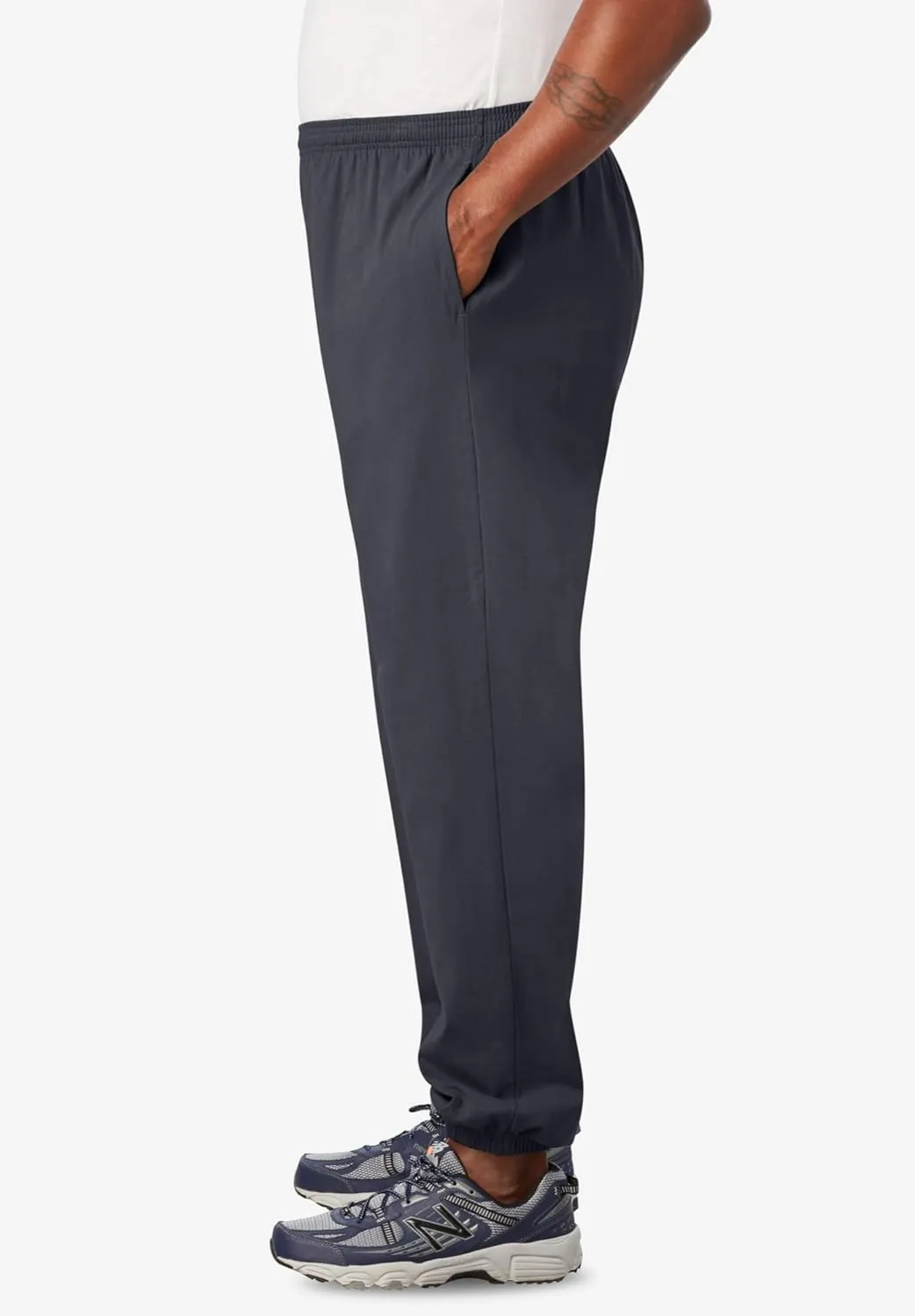 KingSize Men's Big & Tall Lightweight Elastic Cuff Sweatpants