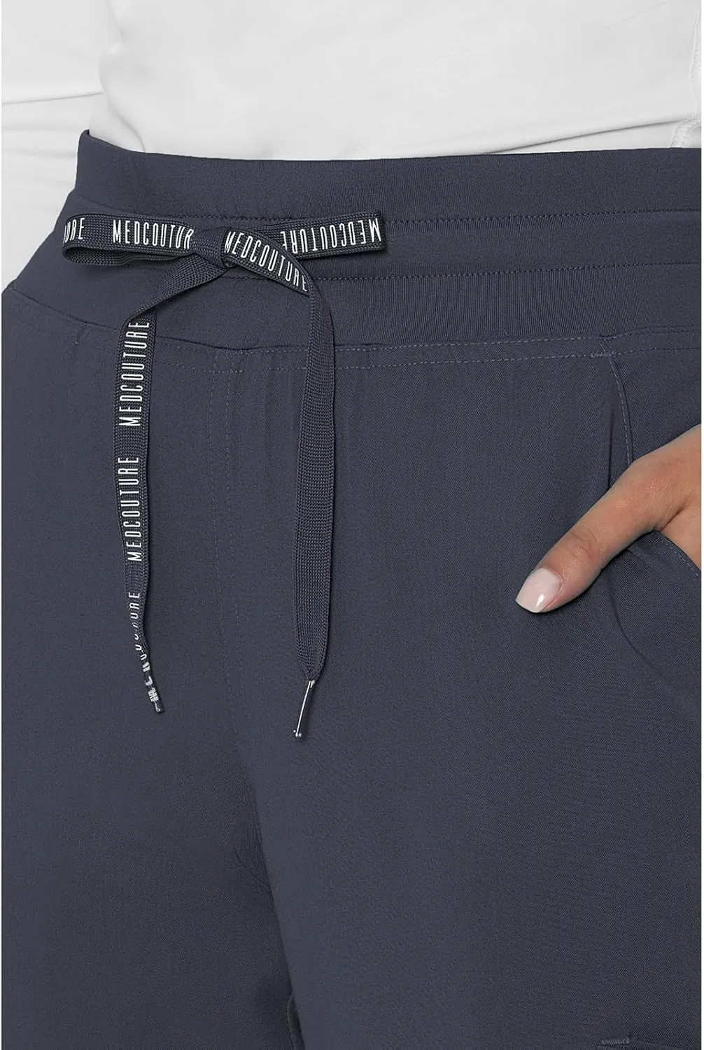 Med Couture Women's Cargo Scrub Jogger Pants, 6 Pockets, Ultra Soft, Stretch, Easy Care Soft Medical Uniform Bottoms - MC7705