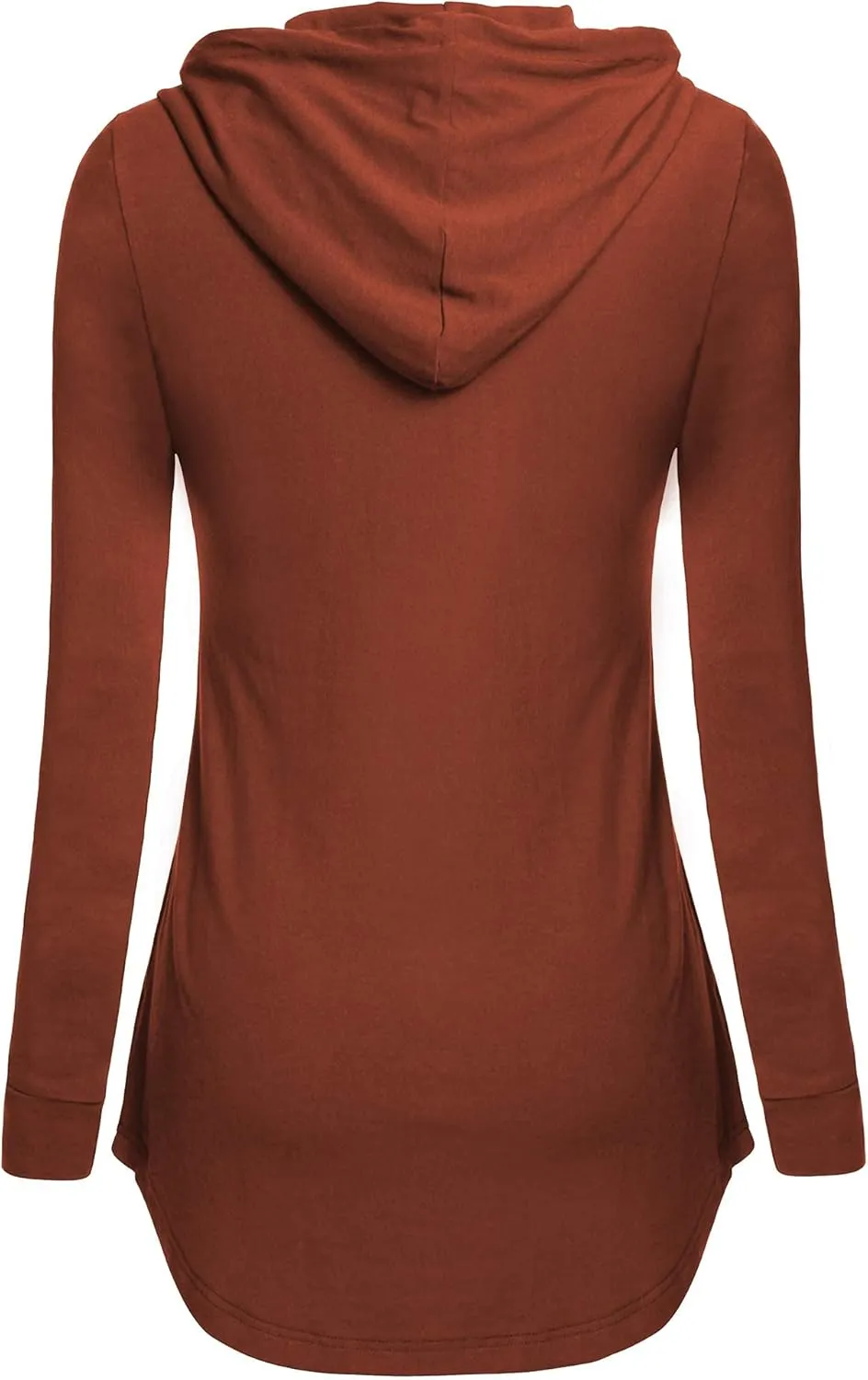 Nandashe Women Pullover V-Neck Long Sleeve Kangaroo Pocket Tunic Hoodies