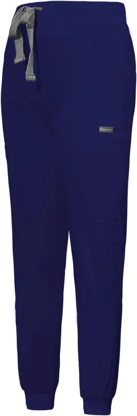 niaahinn Women Jogger Scrubs Pant Workwear Mid Rise Tapered Leg Drawstring for Nursing Soft Fabric