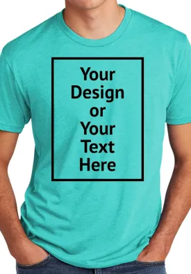 Personalized Men's Triblend T-Shirt 6010 Add Your Design Photo Text Custom Outfit for Men Front/Back Print