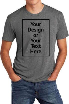 Personalized Men's Triblend T-Shirt 6010 Add Your Design Photo Text Custom Outfit for Men Front/Back Print