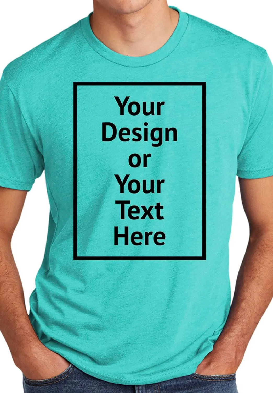Personalized Men's Triblend T-Shirt 6010 Add Your Design Photo Text Custom Outfit for Men Front/Back Print