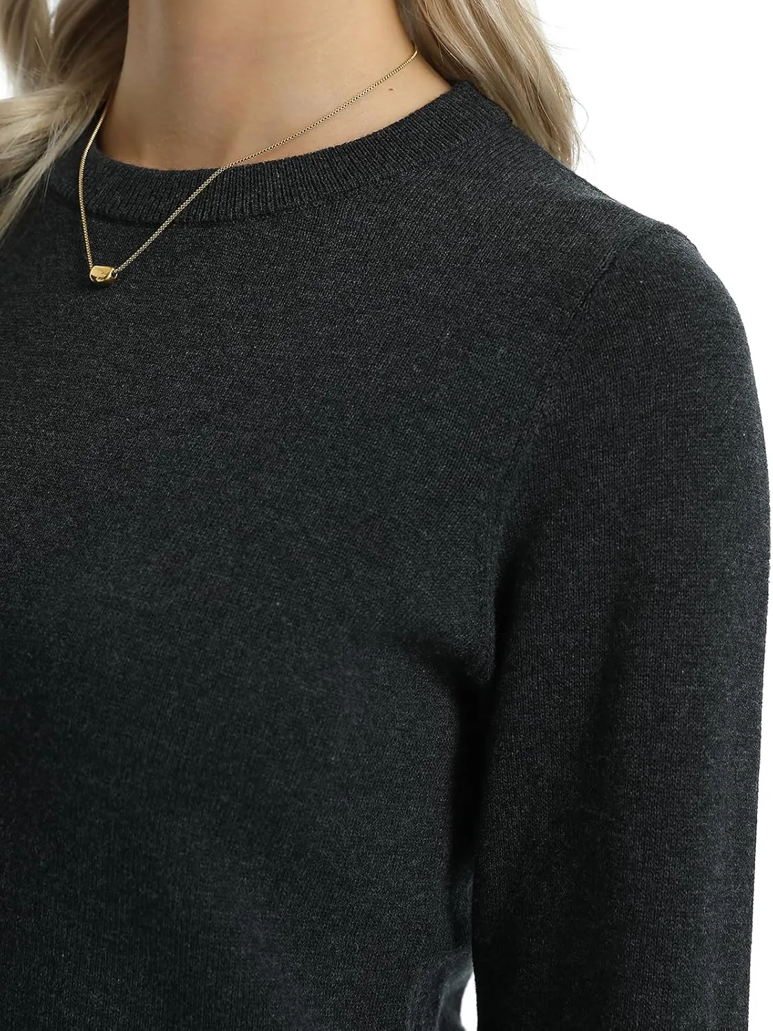 QUALFORT Women's Sweater 100% Cotton Long Sleeeve Pullover Sweater Soft Lightweight Knit Tops 2025