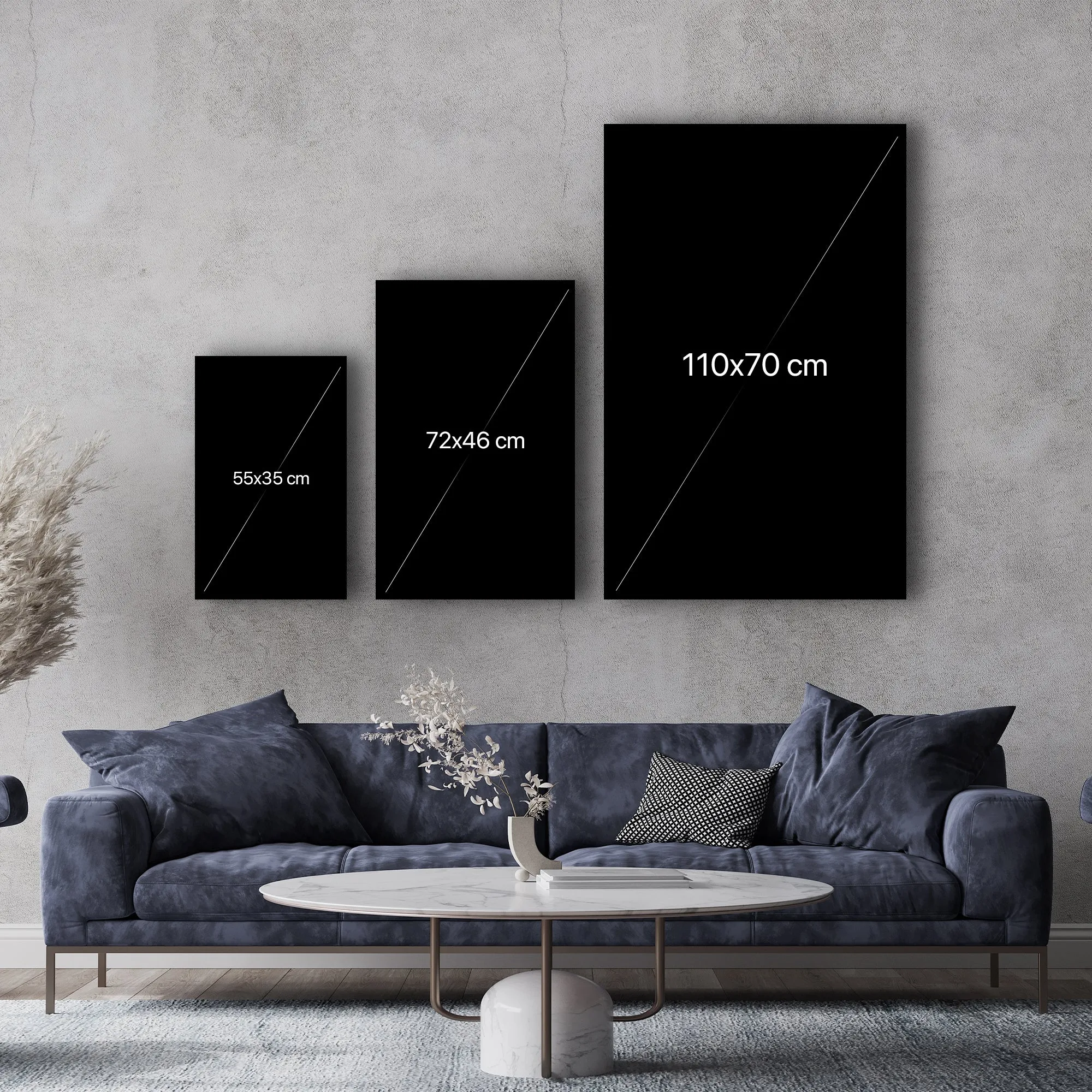 ・"Abstract Flowers"・Glass Wall Art