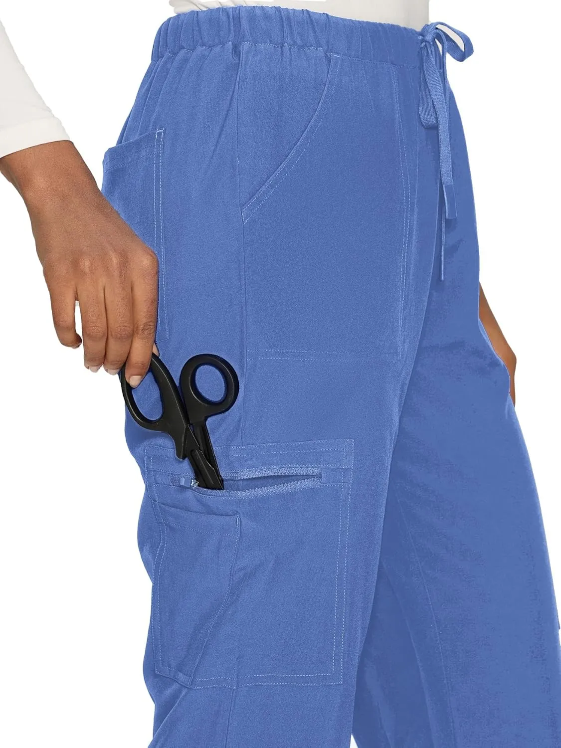 Scrub Pants for Women - Soft Stretch, Cargo Pants Scrubs with 8 Pockets