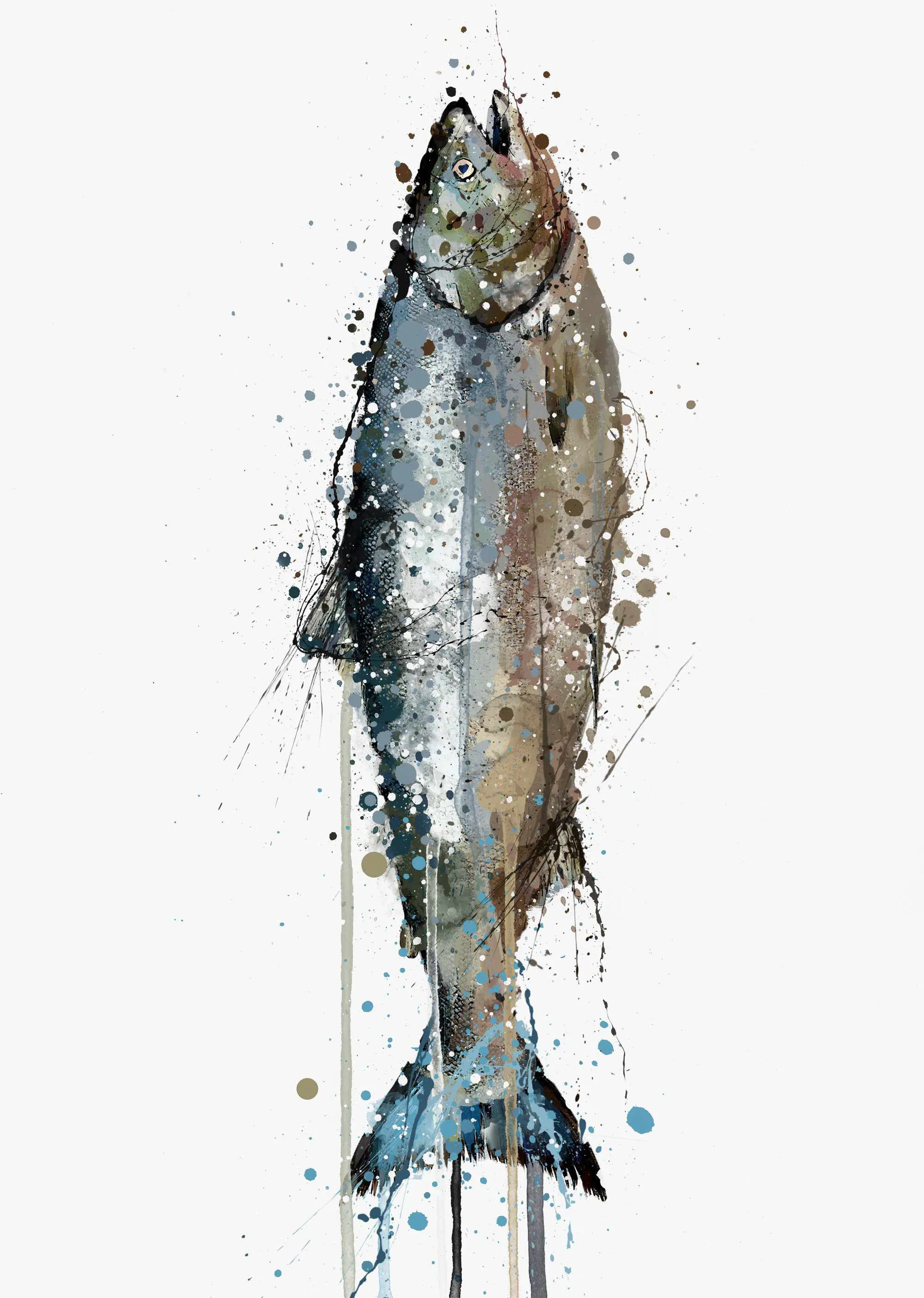 Seafood Wall Art Print 'Salmon'