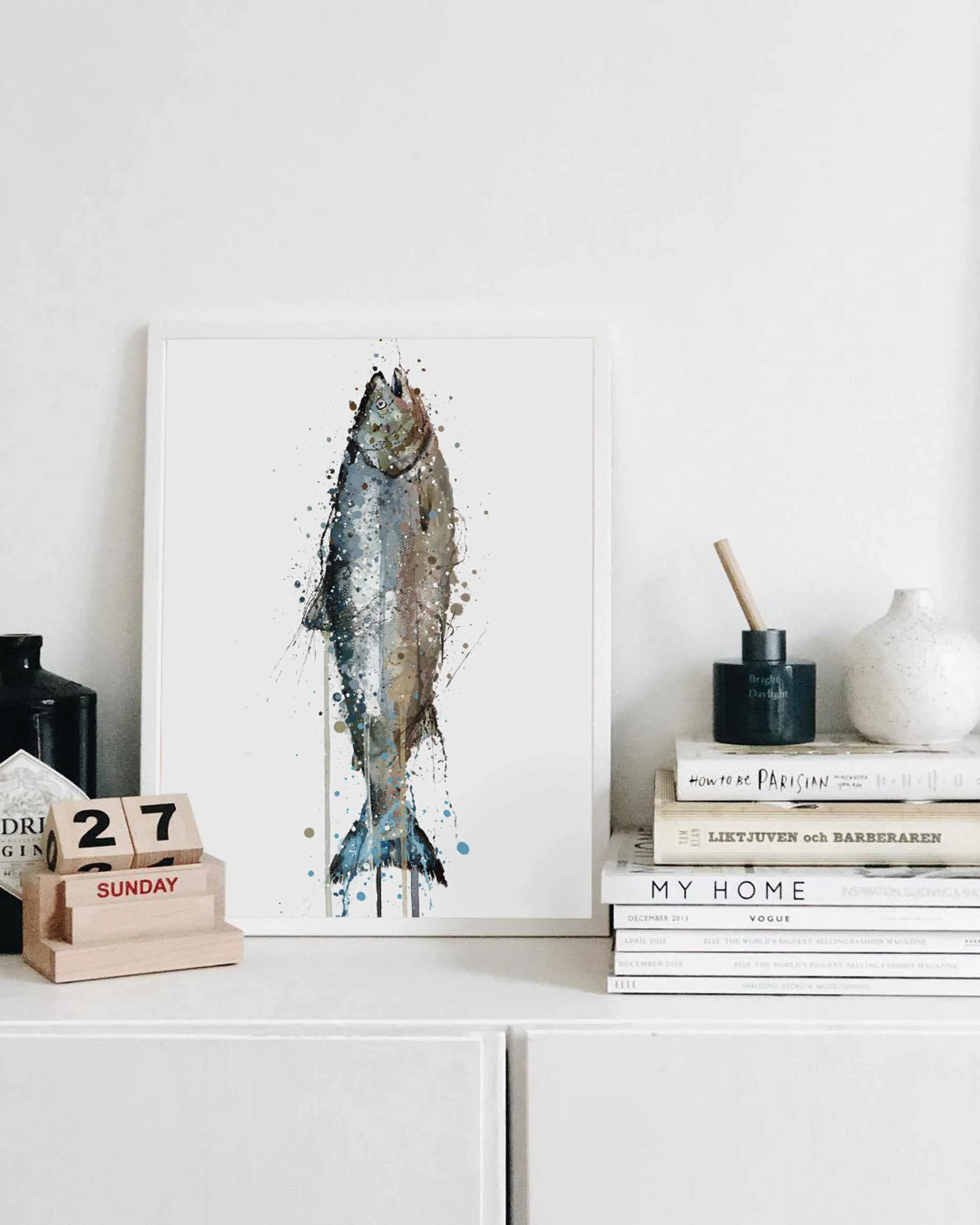 Seafood Wall Art Print 'Salmon'
