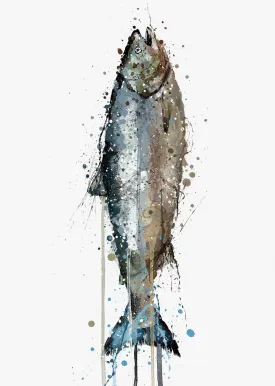 Seafood Wall Art Print 'Salmon'
