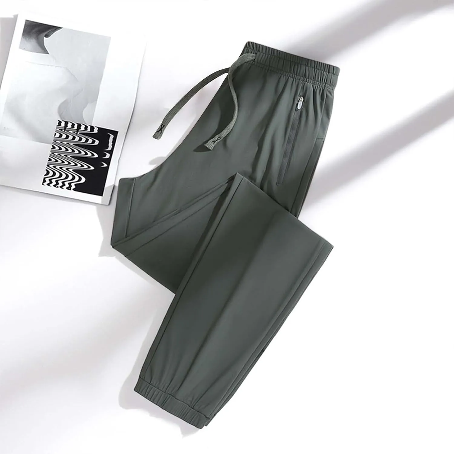 Summer Pants for Women 2025 Ultra Stretch Straight Leg Pants Comfy Work Athletic Breathable Trousers with Pockets