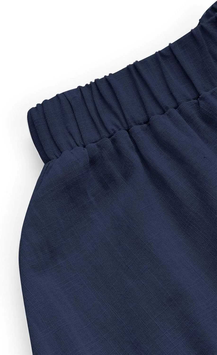 SweatyRocks Women's Casual High Waist Pleated A-Line Midi Skirt with Pocket