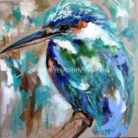 Vibrant kingfisher -art print