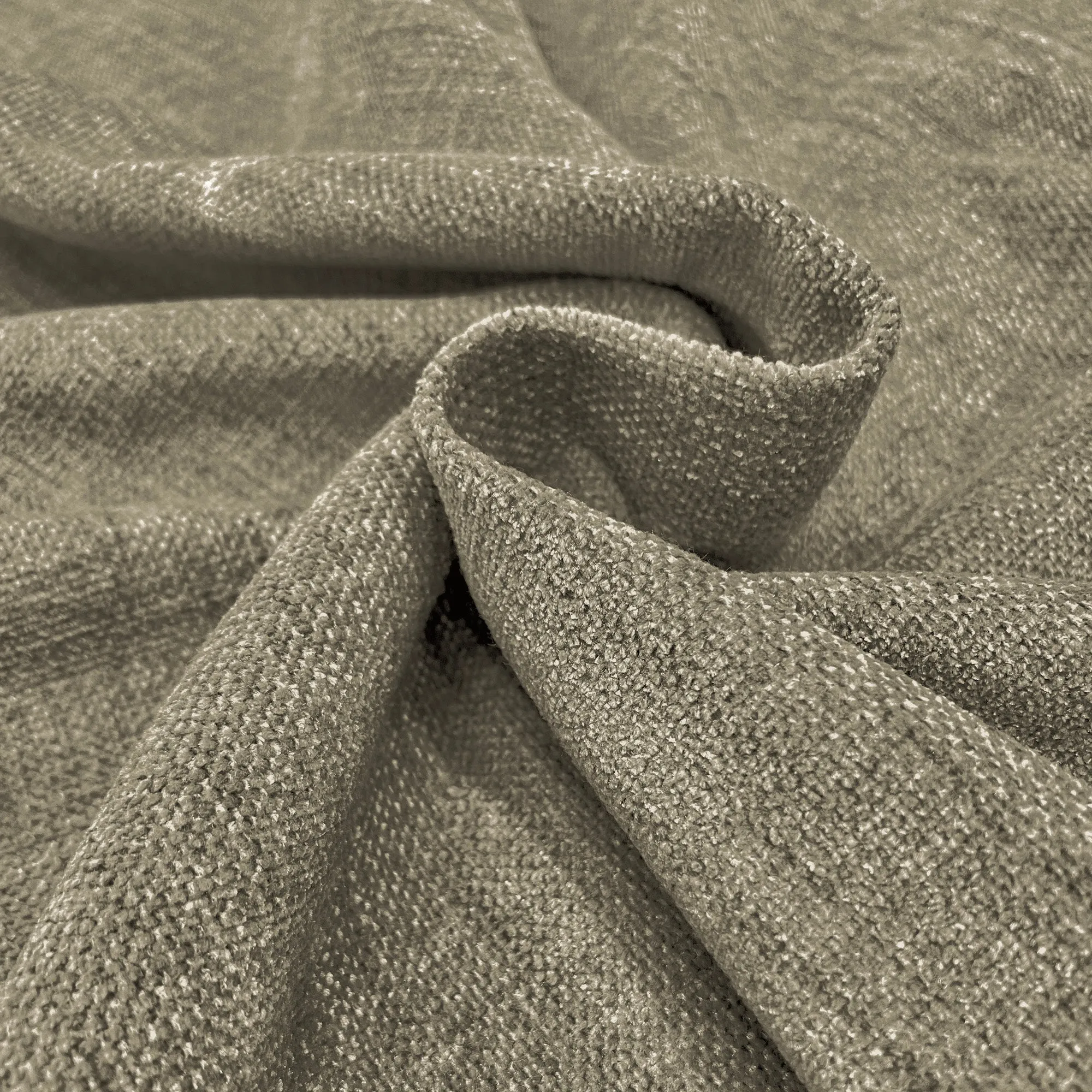 Warm Gray Solid Chenille Upholstery Fabric 54"