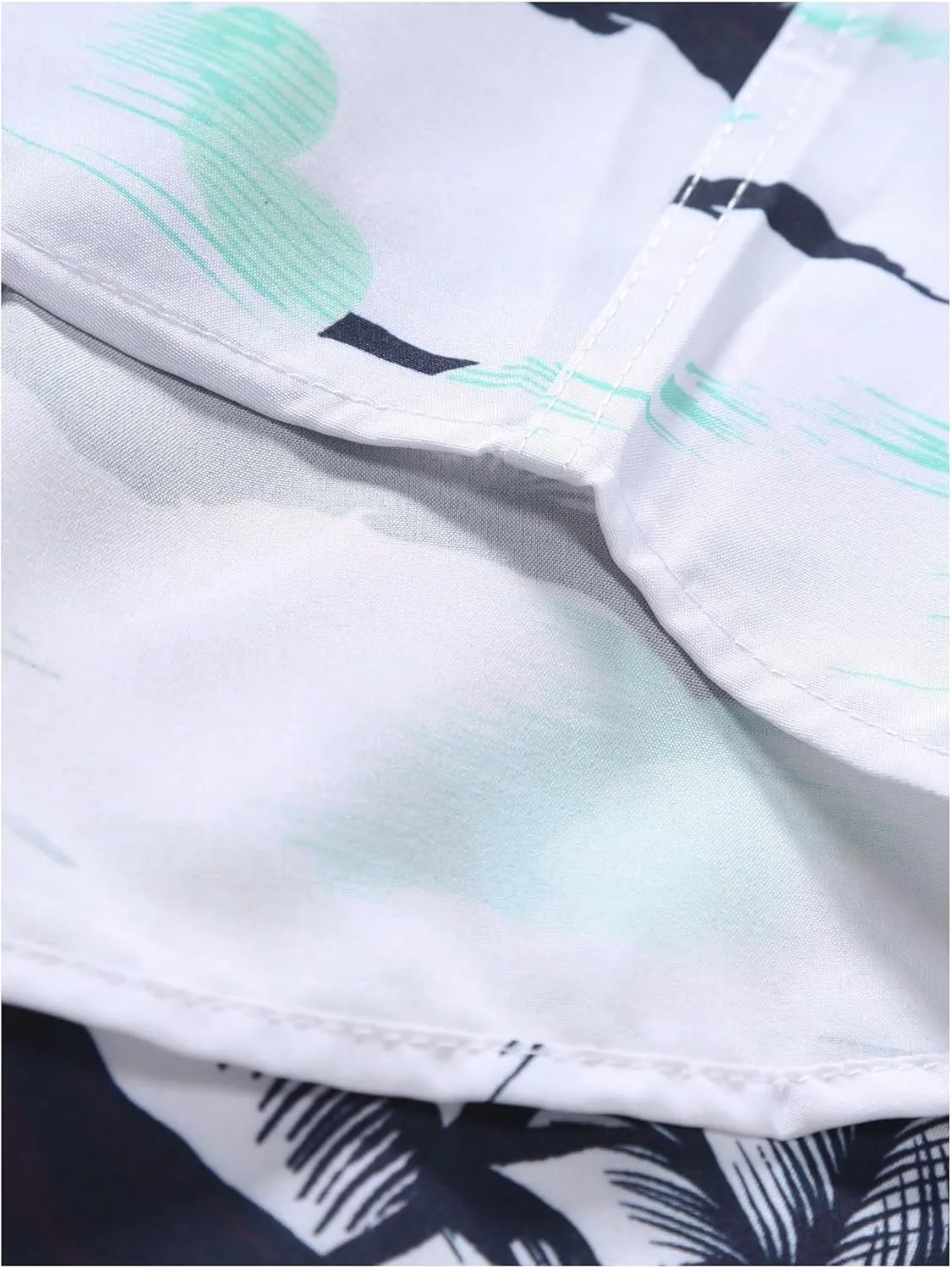 WDIRARA Men's Colorblock Button Down Short Sleeve Pocket Front Shirt Tops