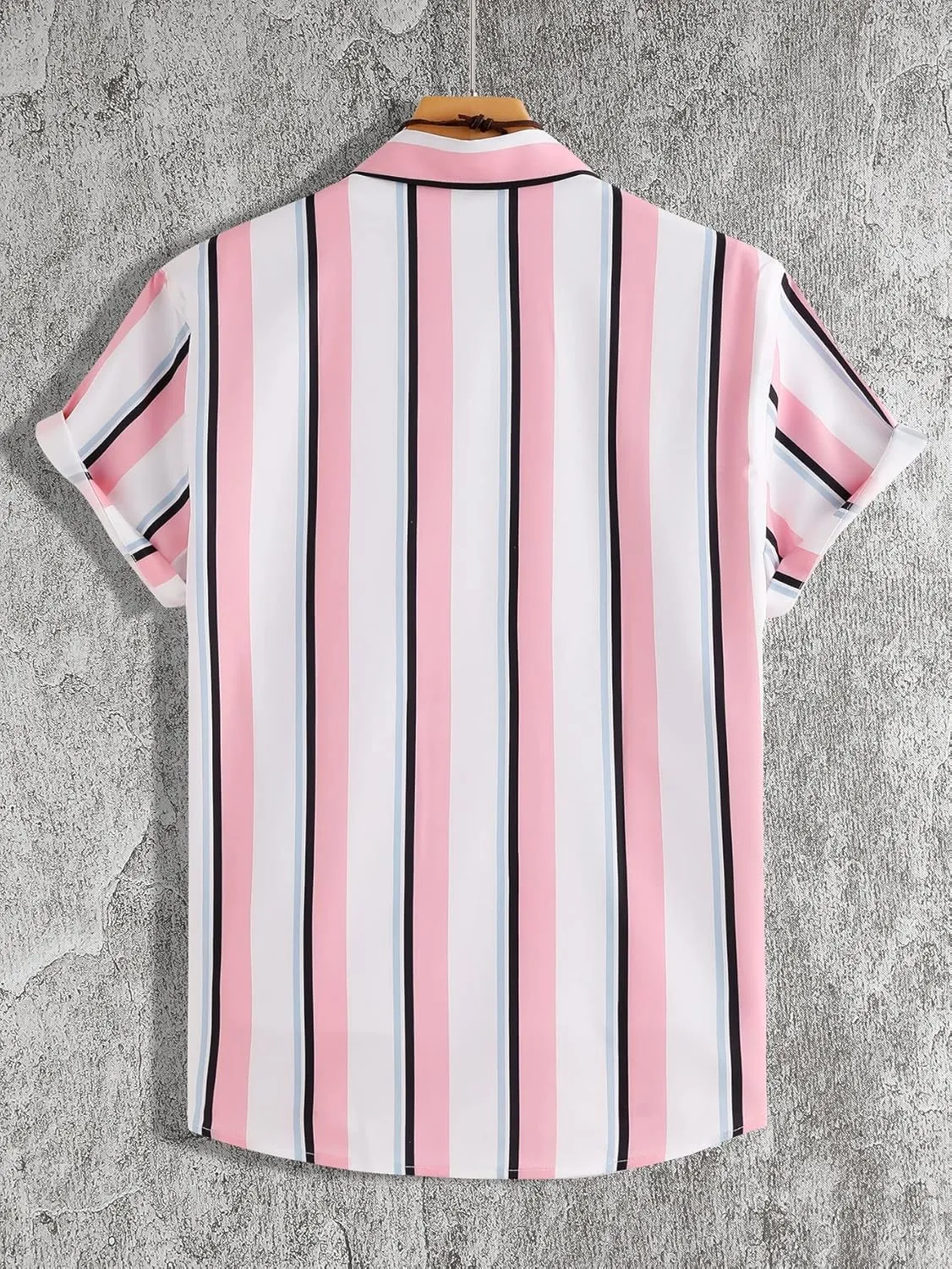 WDIRARA Men's Colorblock Button Down Short Sleeve Pocket Front Shirt Tops