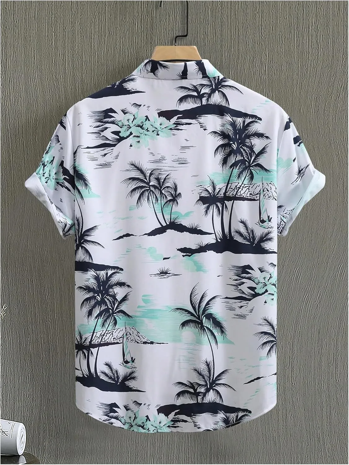 WDIRARA Men's Colorblock Button Down Short Sleeve Pocket Front Shirt Tops